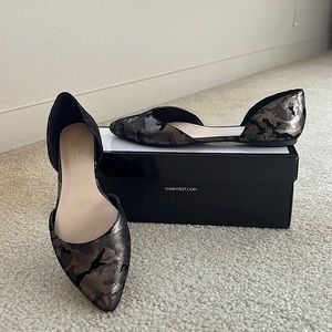 Nine West Starship Pewter Metallic Flats Size 8